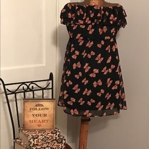 DeJaVu Black Print Sleeveless Dress